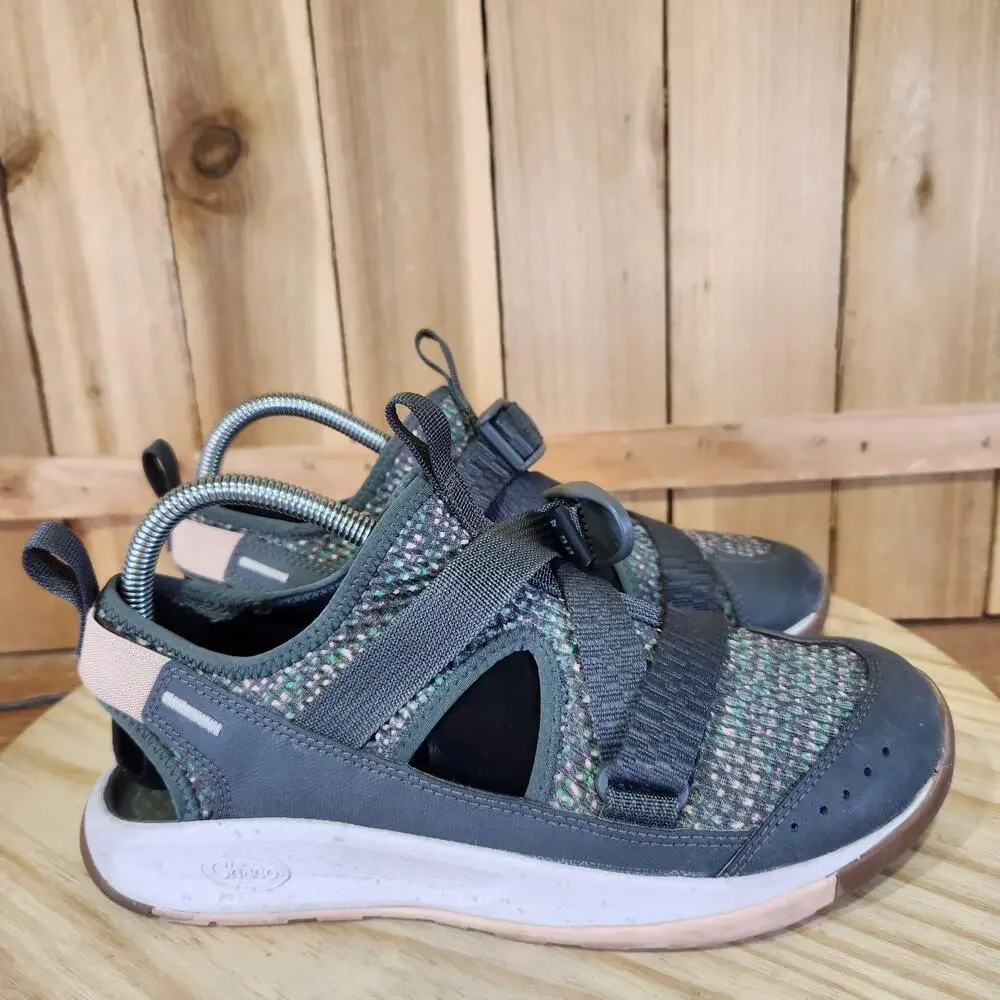 Chaco Odyssey Sandals Shoes Womens 8 39 EU Gray Fisherman Closed Toe Hiking